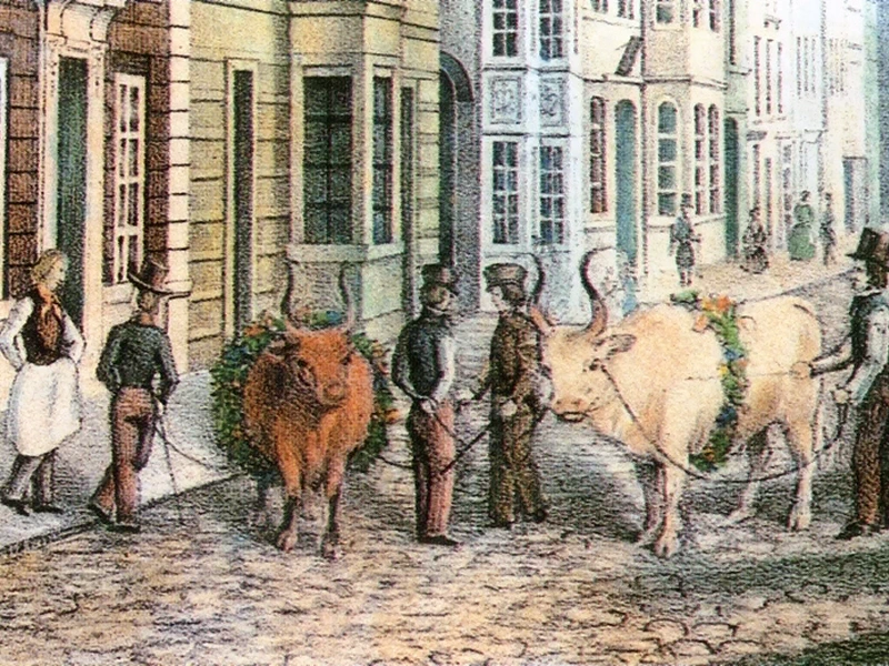 1811-Friedrich Wilhelm Kohl - Carrozza di buoi del monastero - Brema 1845